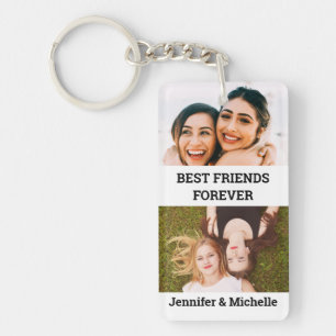 Porte-clefs Best Friends Forever 4 Photo personnalisée et noms