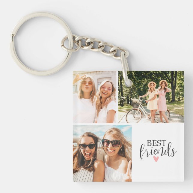 Porte-clefs Best Friends Modern Chic BFF Script Photo (Devant)