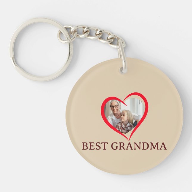 Porte-clefs Best Grandma Personalized Acrylic Keychain Gift (Devant)