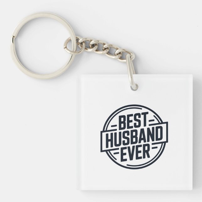 Porte-clefs Best Husband Ever Badge Design (Devant)