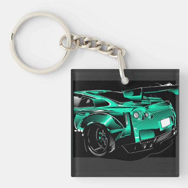 PORTE-CLEFS BÊTE VERTE R R35 GTR (Devant)