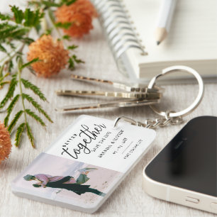 Porte-clefs Better Together Photo Enregistrer La Date