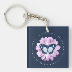 Porte-clefs Beurre mignon sur citation Inspirationnelle Rose D