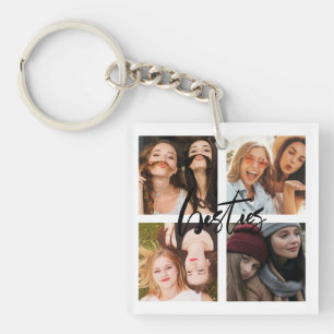 Porte-clefs BFF Best Friends script photo cadeau Porte - clé