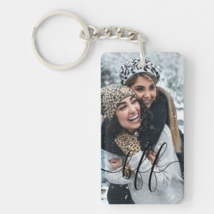 Porte-clefs BFF Friendship Photo et Script Text Best Friend