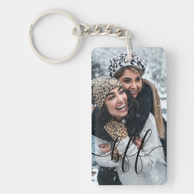 Porte-clefs BFF Friendship Photo et Script Text Best Friend (Devant)