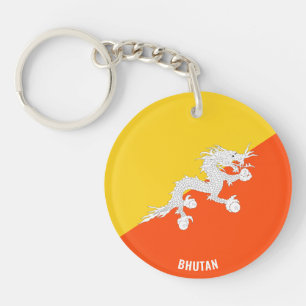 Porte-clefs Bhoutan Drapeau charmant patriotique