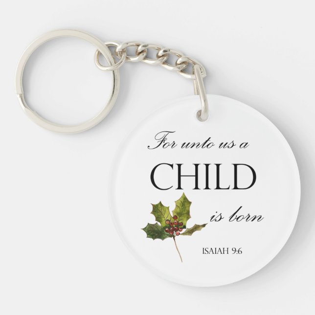 Porte-clefs Bible de Noël Verse Porte - clé rond (Devant)