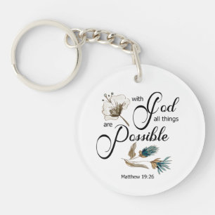 Porte-clefs Bible Verse Porte - clé rond