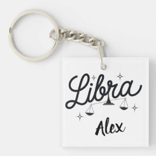 Porte-clefs Bibliothèque personnalisée Zodiac Sign Art