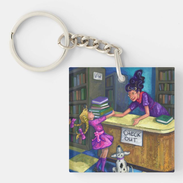 Porte-clefs Bibliothèque Récupérer l'oeuvre (Devant)