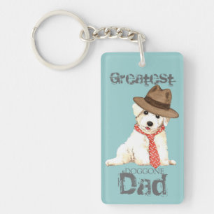 Porte-clefs Bichon Papa