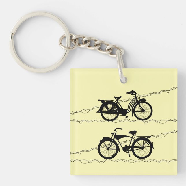 Porte-clefs Bicyclette Noir 1 (Devant)
