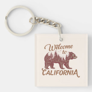 Porte-clefs Bienvenue à California Bear Forest