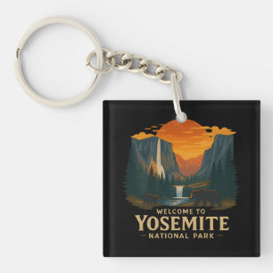 Porte-clefs Bienvenue à la broderie Yosemite National USA