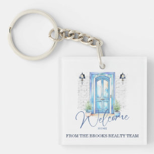 Porte-clefs "Bienvenue à la maison" Cadeau client immobilier