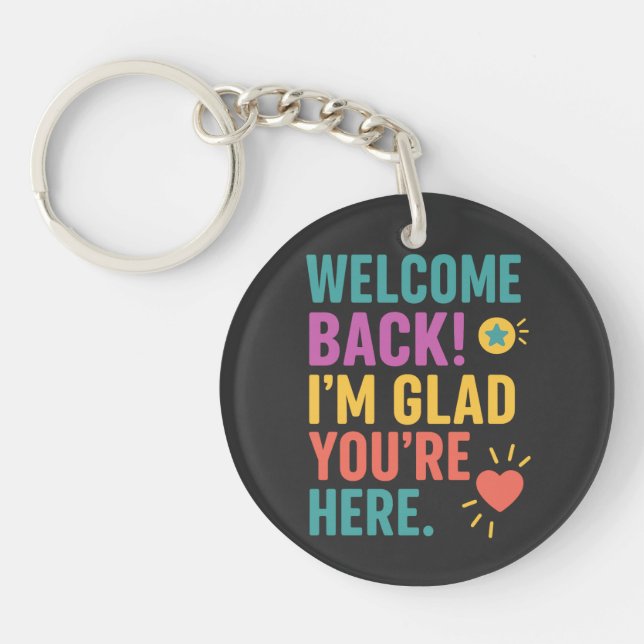 Porte-clefs Bienvenue À L'École, Cadeau Appréciation De L'Ense (Devant)