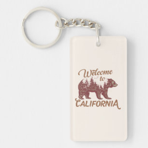 Porte-clefs Bienvenue à l'ours de Californie