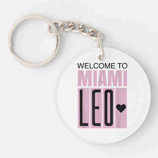 Porte-clefs Bienvenue à Miami Leo 10 - GOAT  (Devant)
