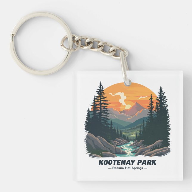 Porte-clefs Bienvenue au parc national canadien Kootenay (Devant)