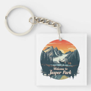Porte-clefs Bienvenue au parc national du Canada Jasper