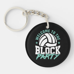 Porte-clefs Bienvenue dans le jeu de volley-ball Funny Party B