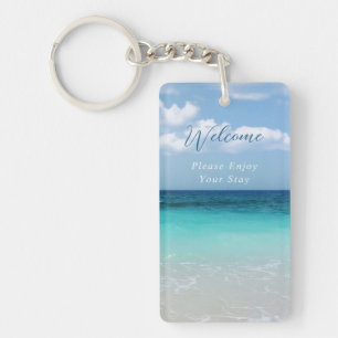 Porte-clefs Bienvenue sur la plage tropicale