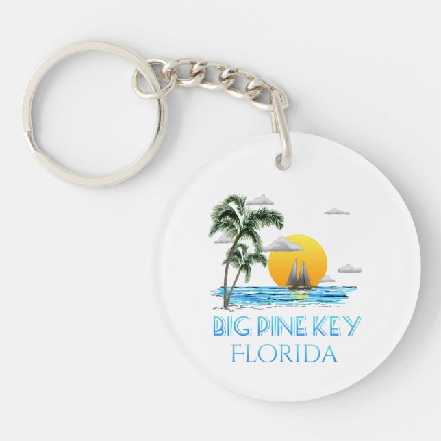 Porte-clefs Big Pine Key Florida Keys voile (Devant)