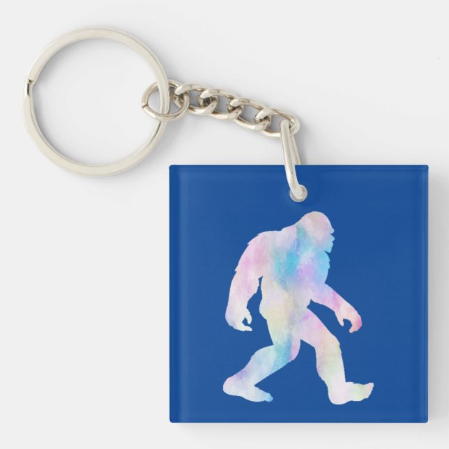 Porte-clefs Bigfoot à l'aquarelle (Devant)