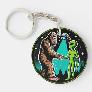 Porte-clefs Bigfoot Alien Alliance - Funny Scifi Cryptid