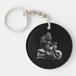 Porte-clefs Bigfoot équitation Un Vélo Moto Drôle Sasquatch M