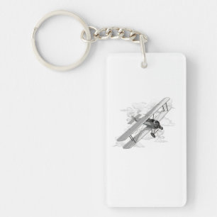 Porte-clefs Biplane d'aviation classique