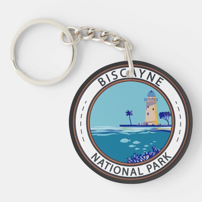 Porte-clefs Biscayne National Park Boca Chita Insigne clé (Devant)