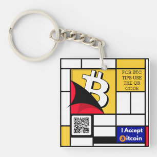 Porte-clefs Bitcoin élégant - Btc crypto