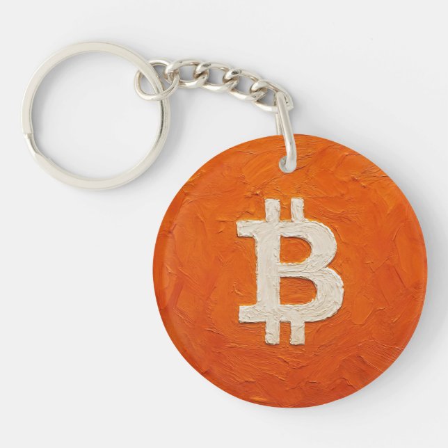 Porte-clefs Bitcoin Standard (Huile, Style : 2) (Devant)