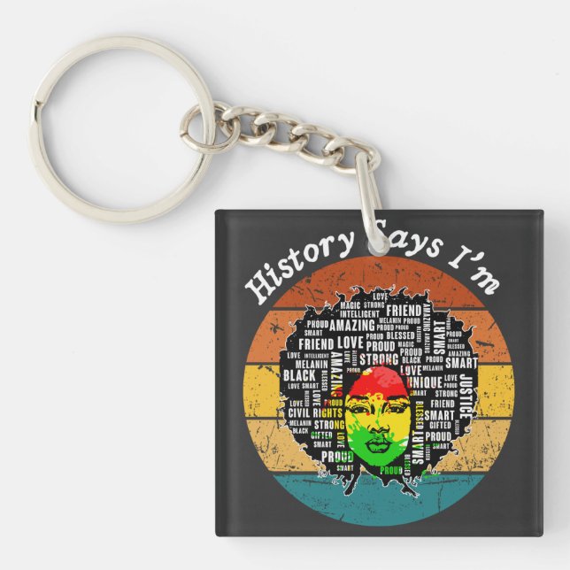 Porte-clefs Black Afro Woman (Devant)