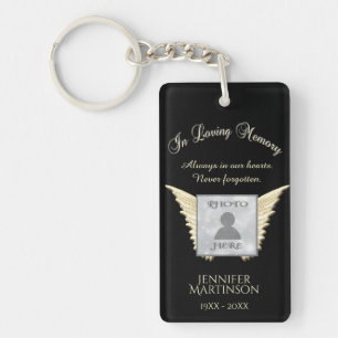 Porte-clefs Black and Silver Memorial Angel Ailes Ajouter une 