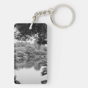 Porte-clefs Black and white, cool, unique nature et lake
