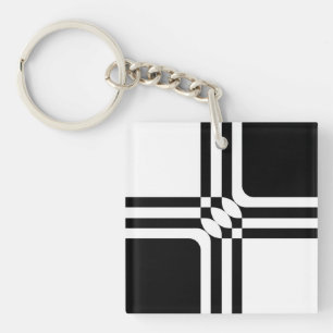 Porte-clefs Black and white fantasy