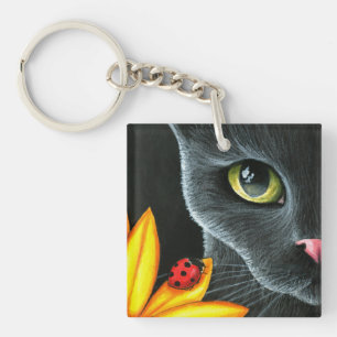 Porte-clefs Black Cat 510 coccinelle jaune