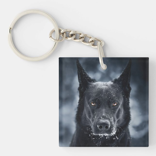 Porte-clefs Black German Shepherd (Devant)