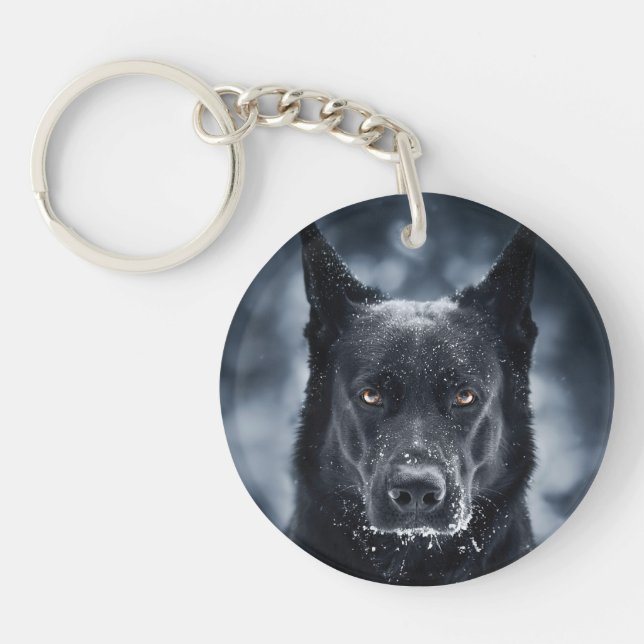 Porte-clefs Black German Shepherd (Devant)