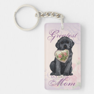 Porte-clefs Black Lab Heart Maman