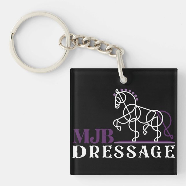 Porte-clefs Black logo MJB Dressage  (Devant)