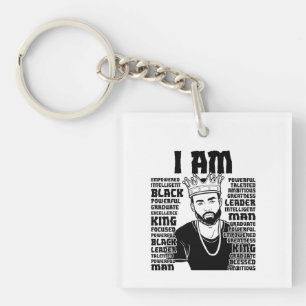 Porte-clefs Black Papa Melanin Christian Man Père Bruh Papa