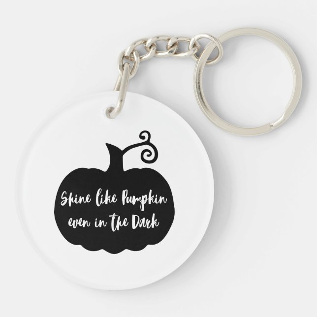 Porte-clefs Black Pumpkin Halloween (Dos)