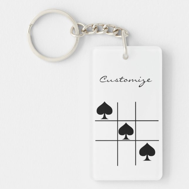 Porte-clefs Black Spades Tac Toe Thunder_Cove (Devant)