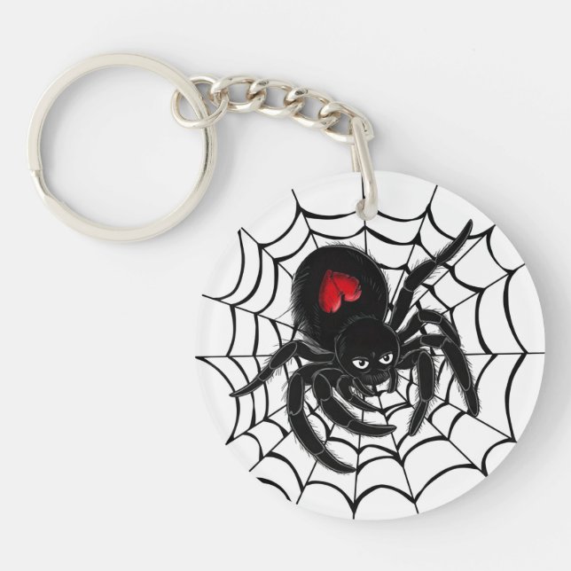 Porte-clefs Black Spider en Web (Devant)