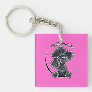 Porte-clefs Black Toy Poodle IAAM