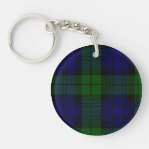 Porte-clefs Black Watch Tartan bleu vert Plaid